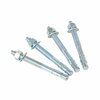 Vestil Concrete Screw, 1/2" Dia., Hex, 1/2" L, Steel Zinc Plated, 4 PK AS-125-4PK